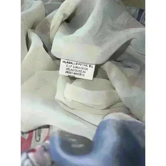 Vilagallo Watercolor Dragon Fly Print 100% Silk Dress Size 38 US Size 6-8 - Picture 9 of 9